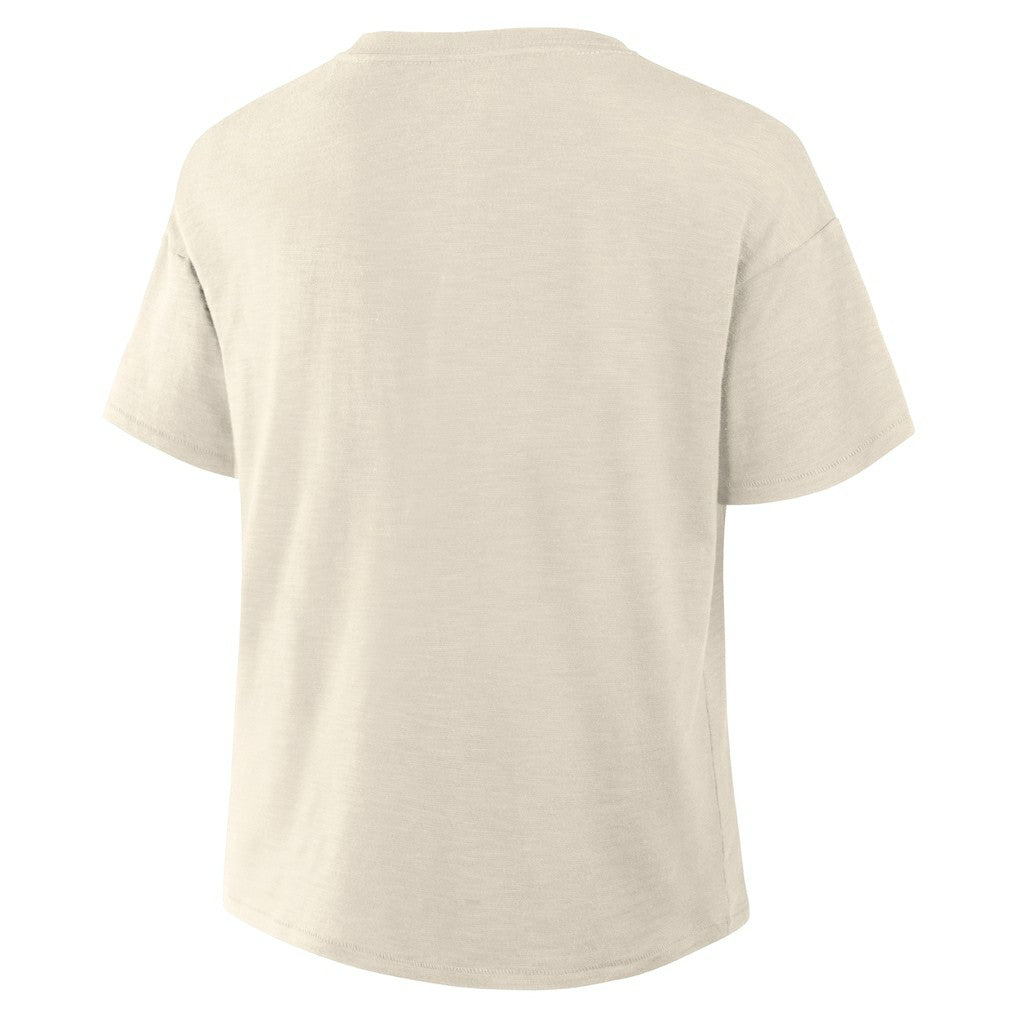 Cleveland Browns Women's Trick Play Slub Boxy T-Shirt - Cream - Fanatics