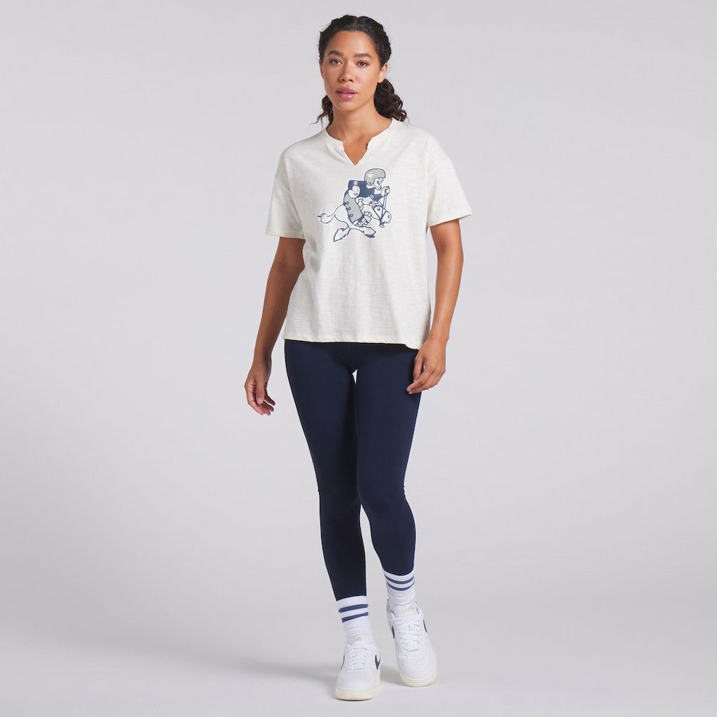 Dallas Cowboys Women's Trick Play Slub Boxy T-Shirt - Cream - Fanatics