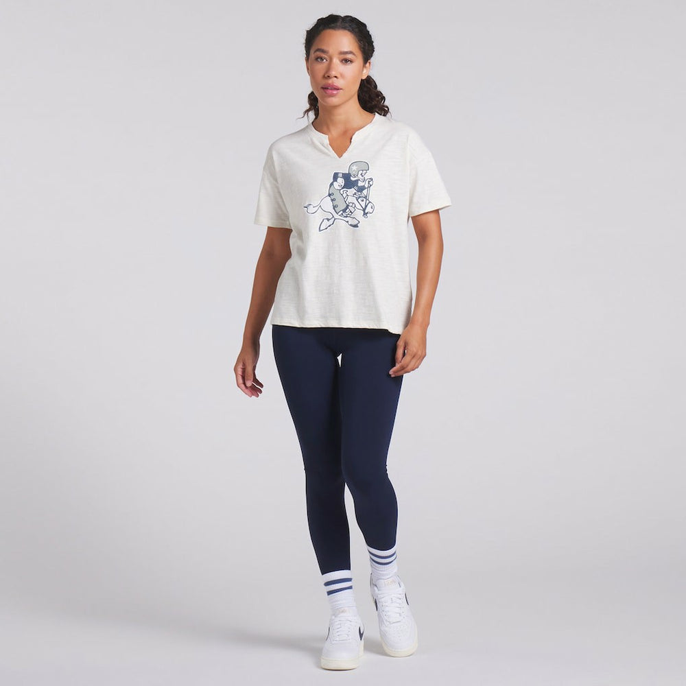 Dallas Cowboys Women's Trick Play Slub Boxy T-Shirt - Cream - Fanatics