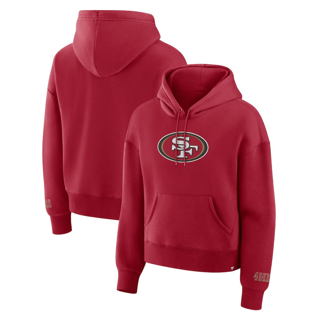 San Francisco 49ers Women's Legacy Fleece Pullover Hoodie - Scarlet - Fanatics