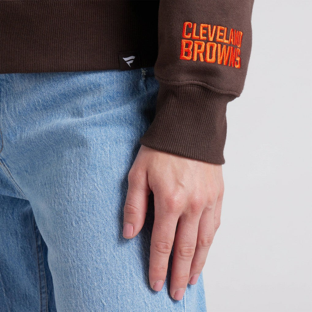 Cleveland Browns Women's Legacy Fleece Pullover Hoodie - Brown - Fanatics