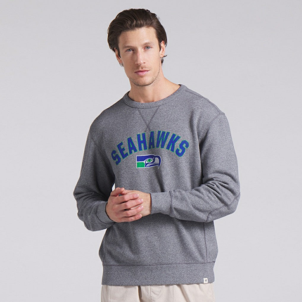 Seattle Seahawks Loop Terry Pullover Sweatshirt - Heather Gray - Fanatics