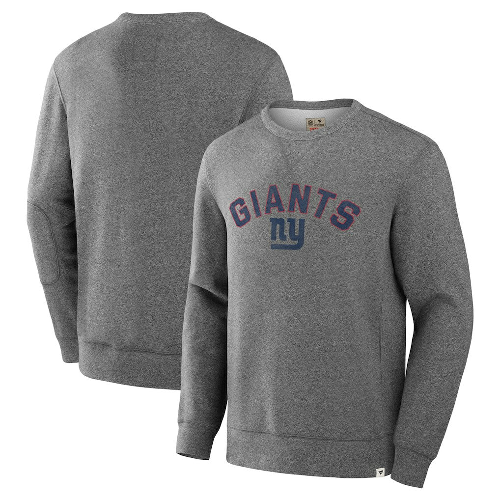 New York Giants Loop Terry Pullover Sweatshirt - Heather Gray - Fanatics
