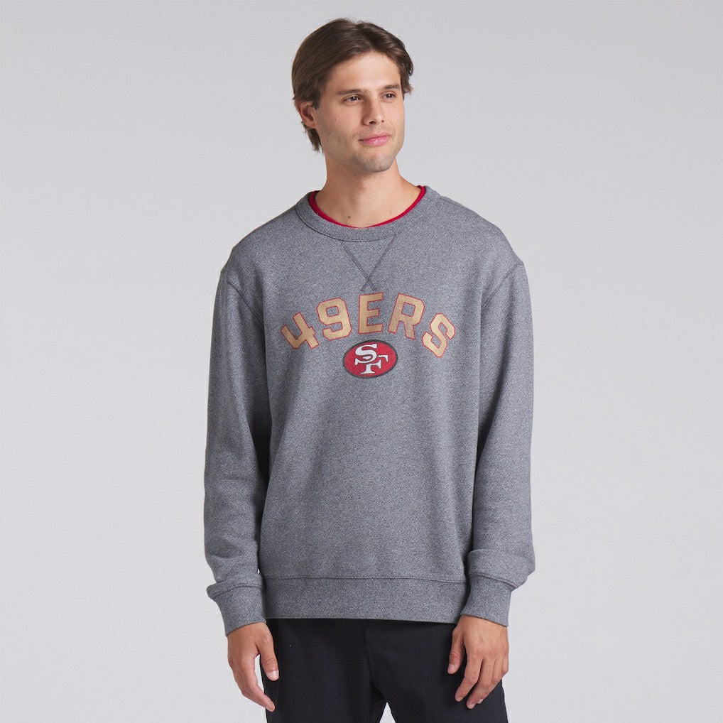 San Francisco 49ers Loop Terry Pullover Sweatshirt - Heather Gray - Fanatics
