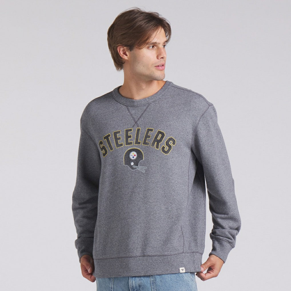 Pittsburgh Steelers Loop Terry Pullover Sweatshirt - Heather Gray - Fanatics