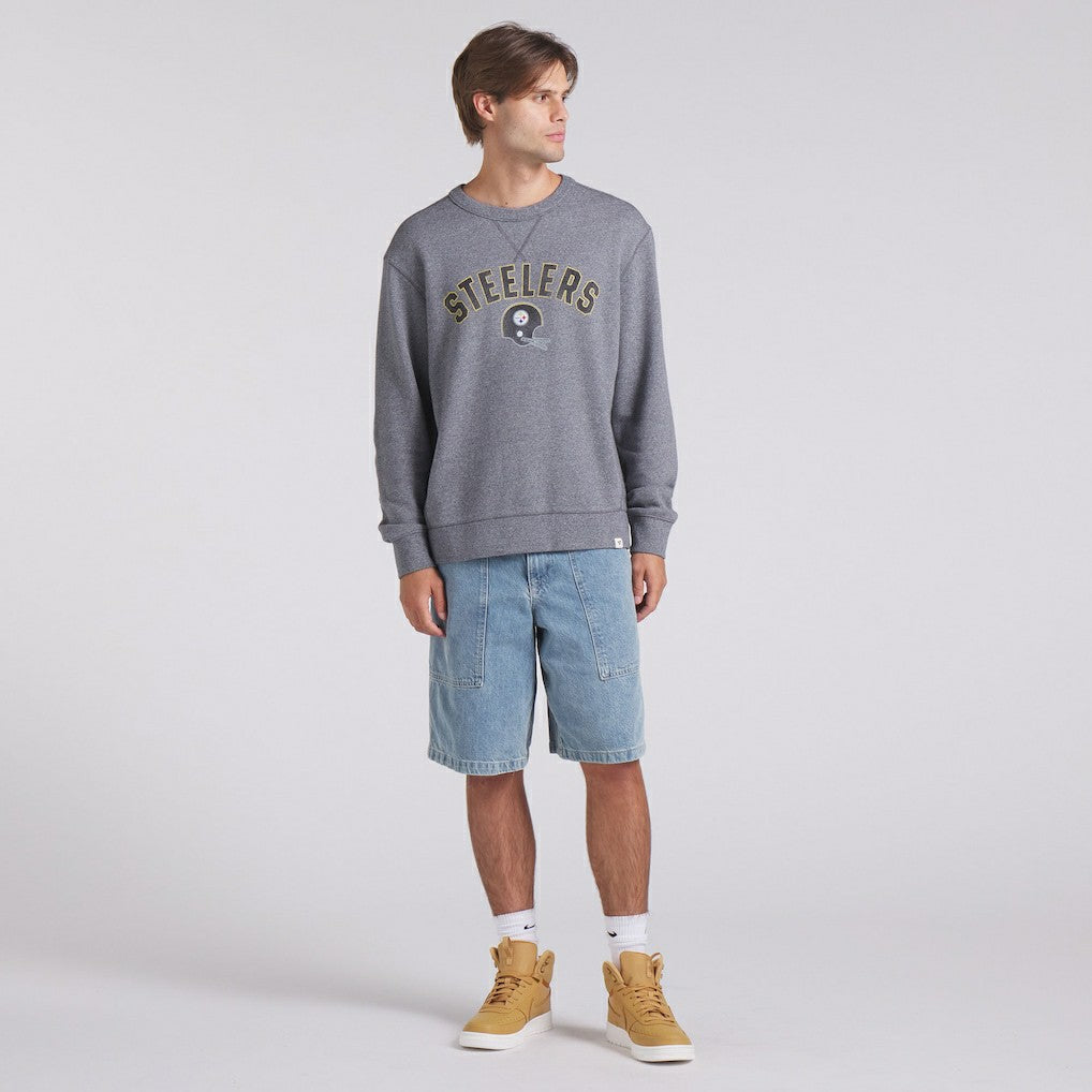 Pittsburgh Steelers Loop Terry Pullover Sweatshirt - Heather Gray - Fanatics