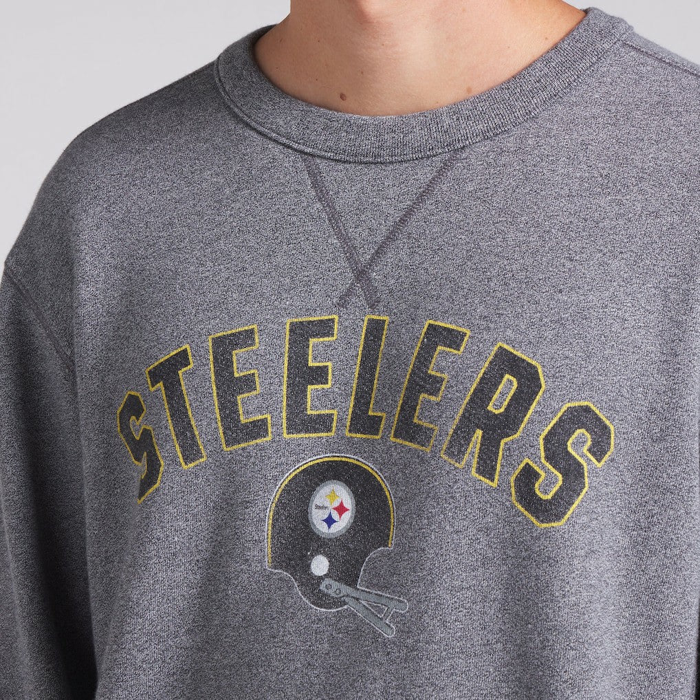 Pittsburgh Steelers Loop Terry Pullover Sweatshirt - Heather Gray - Fanatics
