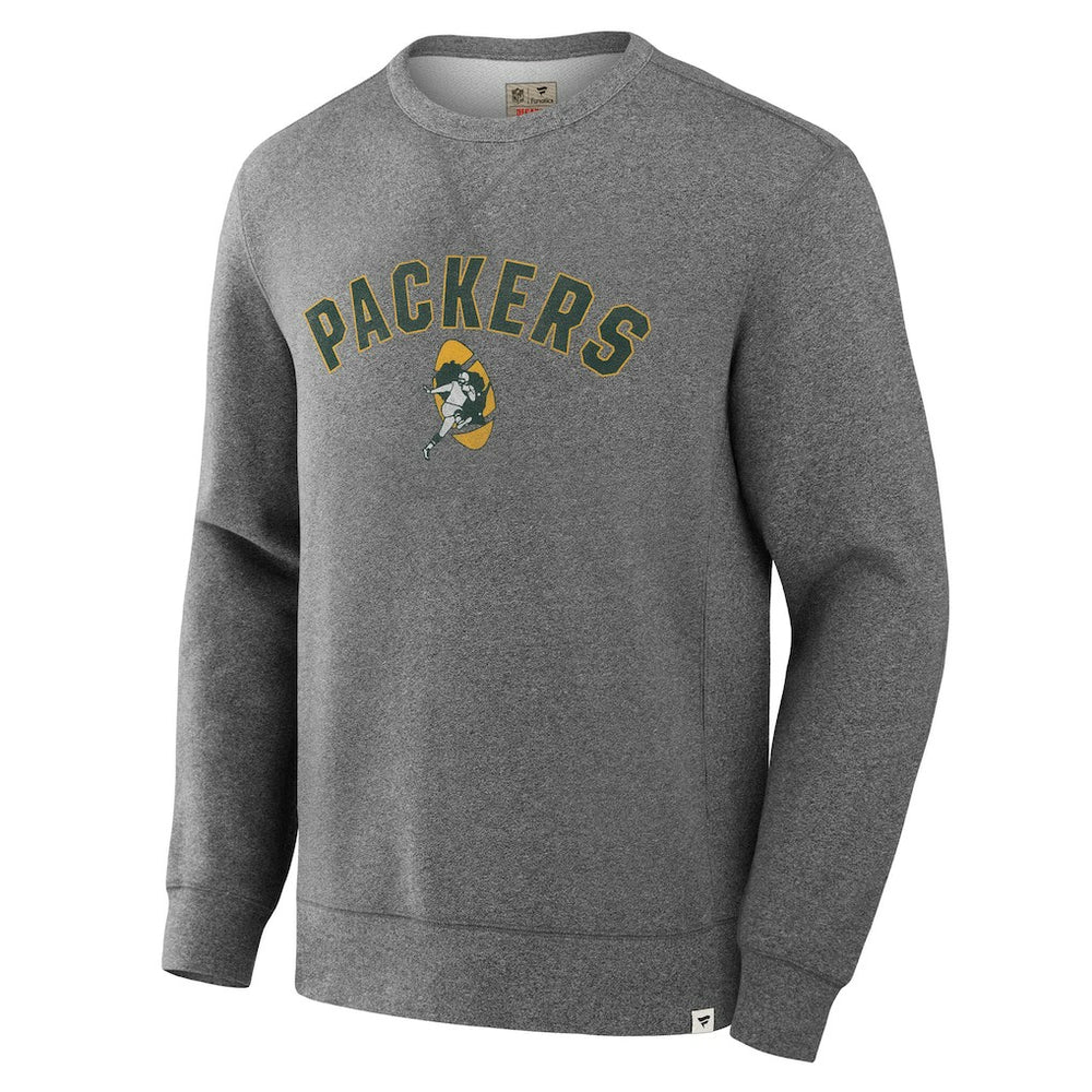 Green Bay Packers Loop Terry Pullover Sweatshirt - Heather Gray - Fanatics