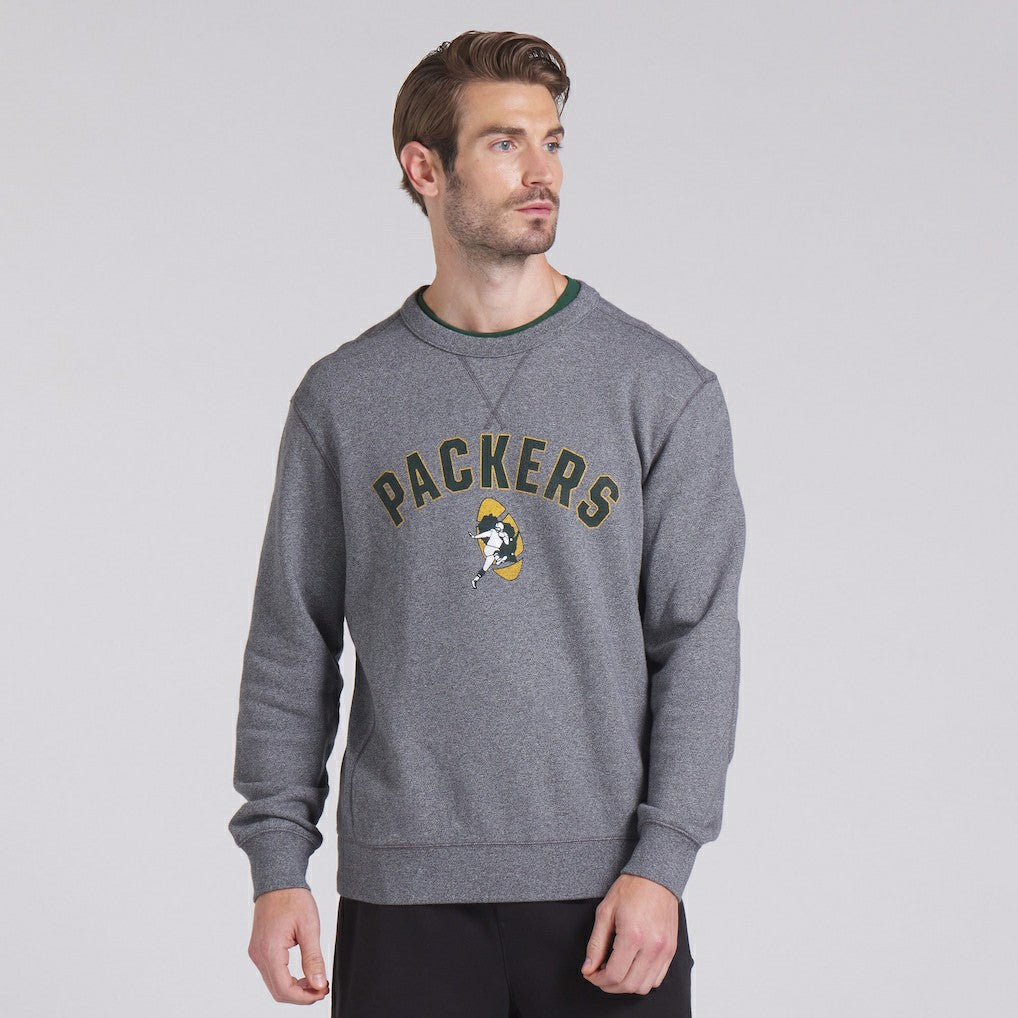 Green Bay Packers Loop Terry Pullover Sweatshirt - Heather Gray - Fanatics