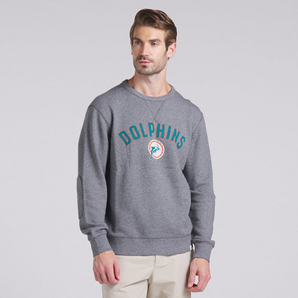 Miami Dolphins Loop Terry Pullover Sweatshirt - Heather Gray - Fanatics