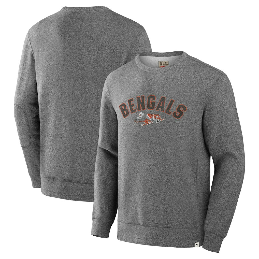 Cincinnati Bengals Loop Terry Pullover Sweatshirt - Heather Gray - Fanatics