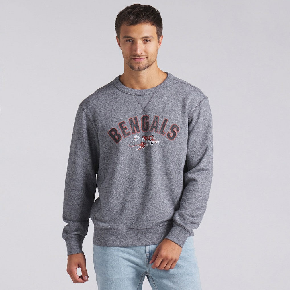 Cincinnati Bengals Loop Terry Pullover Sweatshirt - Heather Gray - Fanatics