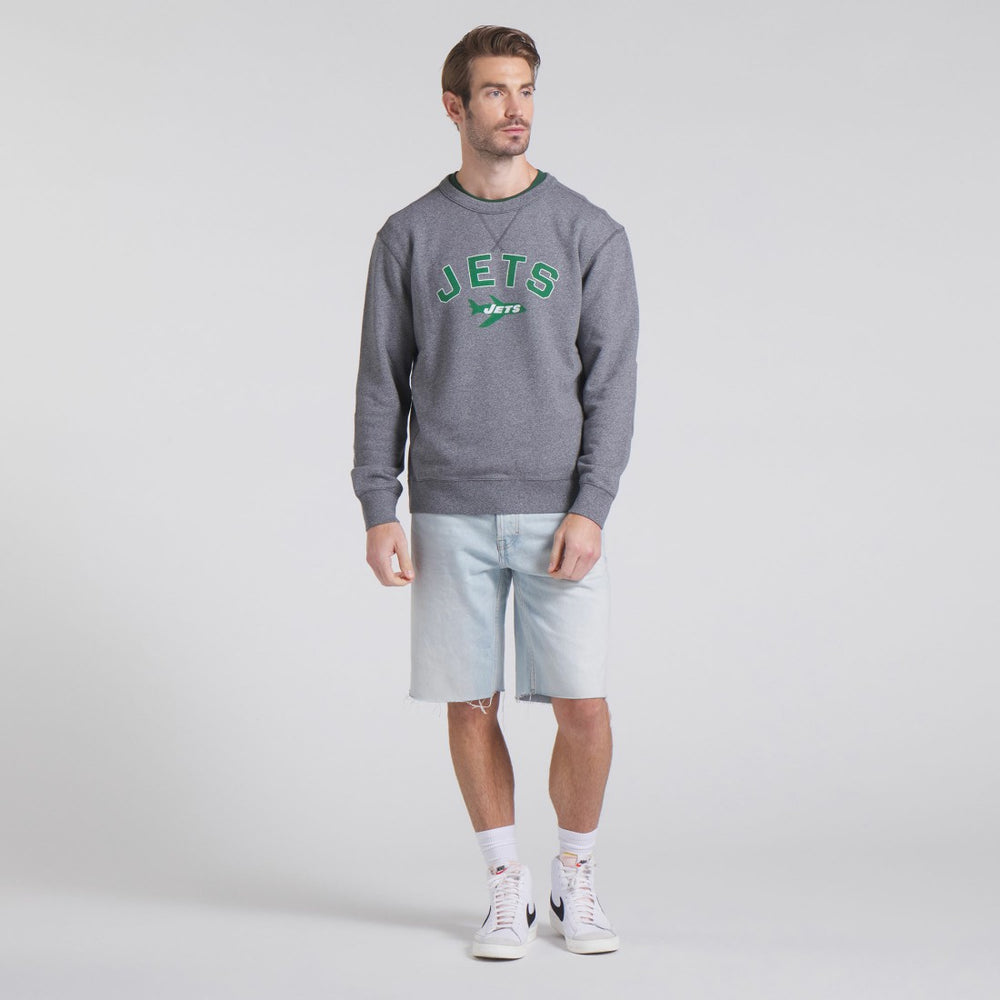 New York Jets Loop Terry Pullover Sweatshirt - Heather Gray - Fanatics