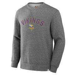 Minnesota Vikings Loop Terry Pullover Sweatshirt - Heather Gray - Fanatics