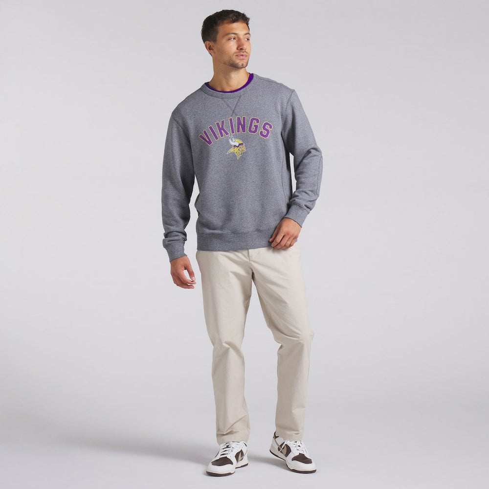 Minnesota Vikings Loop Terry Pullover Sweatshirt - Heather Gray - Fanatics