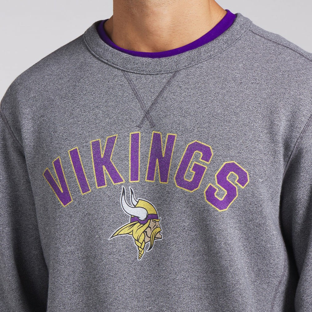 Minnesota Vikings Loop Terry Pullover Sweatshirt - Heather Gray - Fanatics