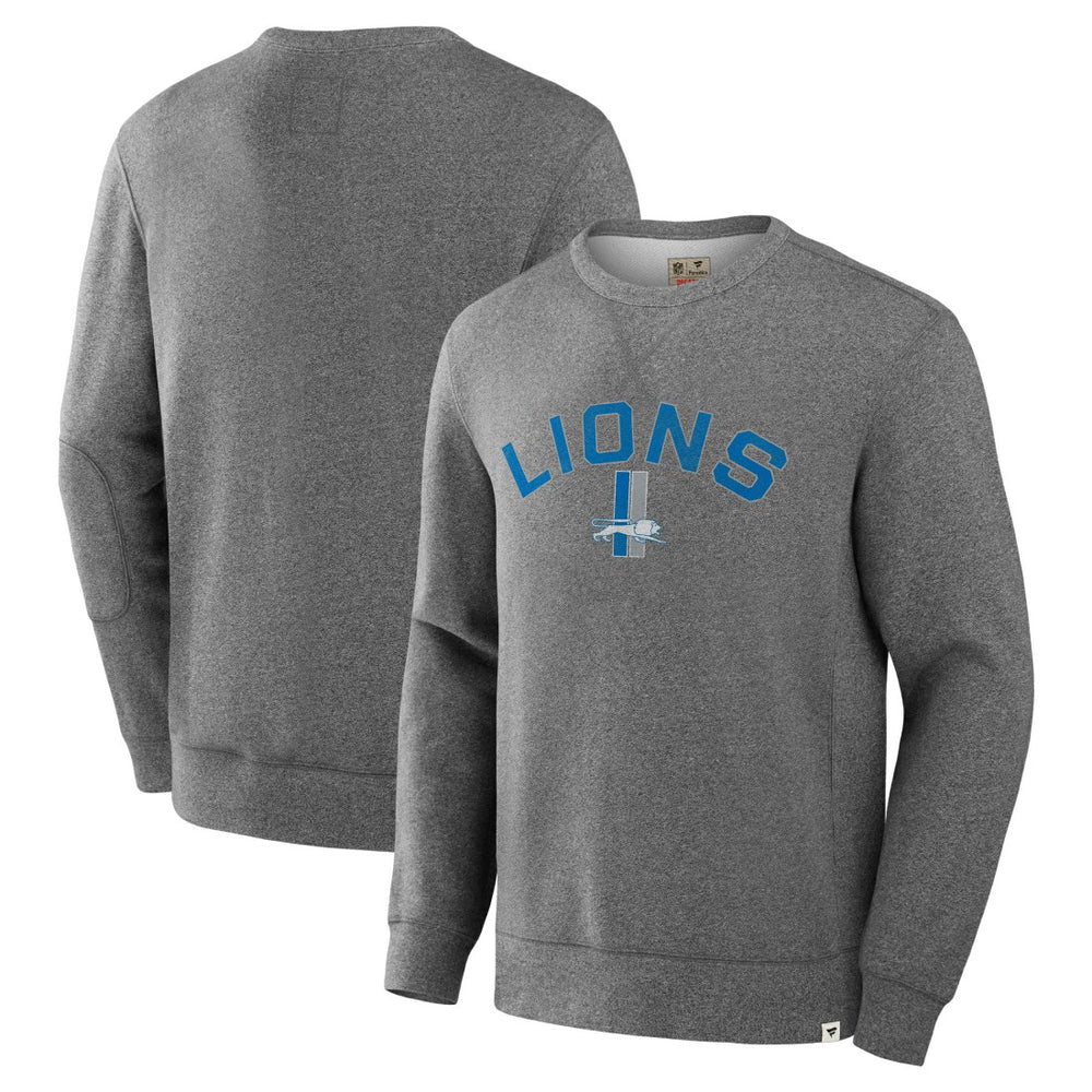 Detroit Lions Loop Terry Pullover Sweatshirt - Heather Gray - Fanatics