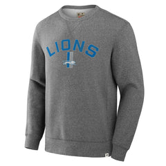 Detroit Lions Loop Terry Pullover Sweatshirt - Heather Gray - Fanatics