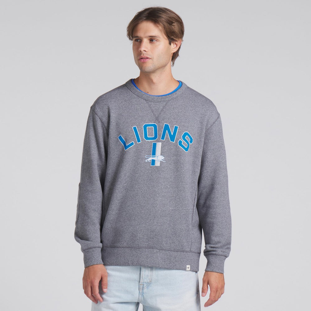 Detroit Lions Loop Terry Pullover Sweatshirt - Heather Gray - Fanatics