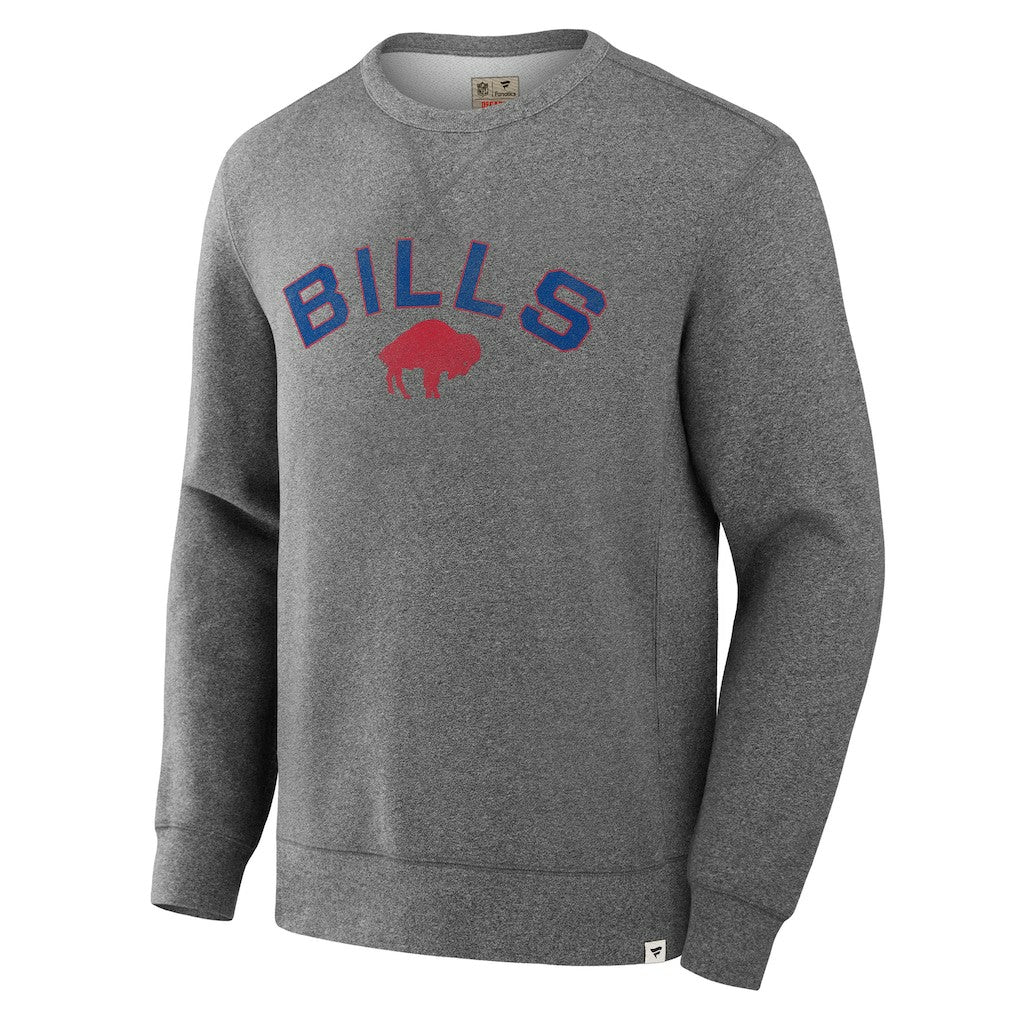 Buffalo Bills Loop Terry Pullover Sweatshirt - Heather Gray - Fanatics