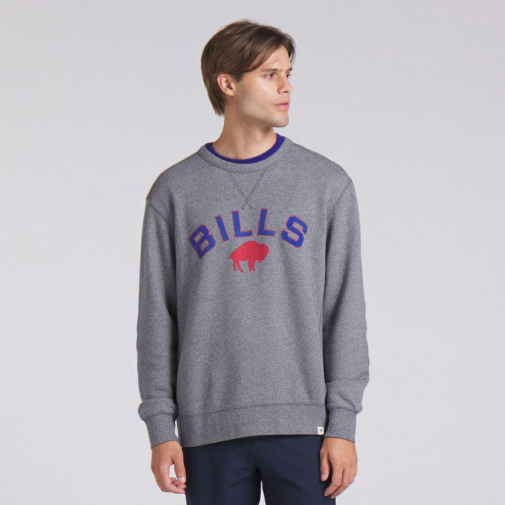 Buffalo Bills Loop Terry Pullover Sweatshirt - Heather Gray - Fanatics