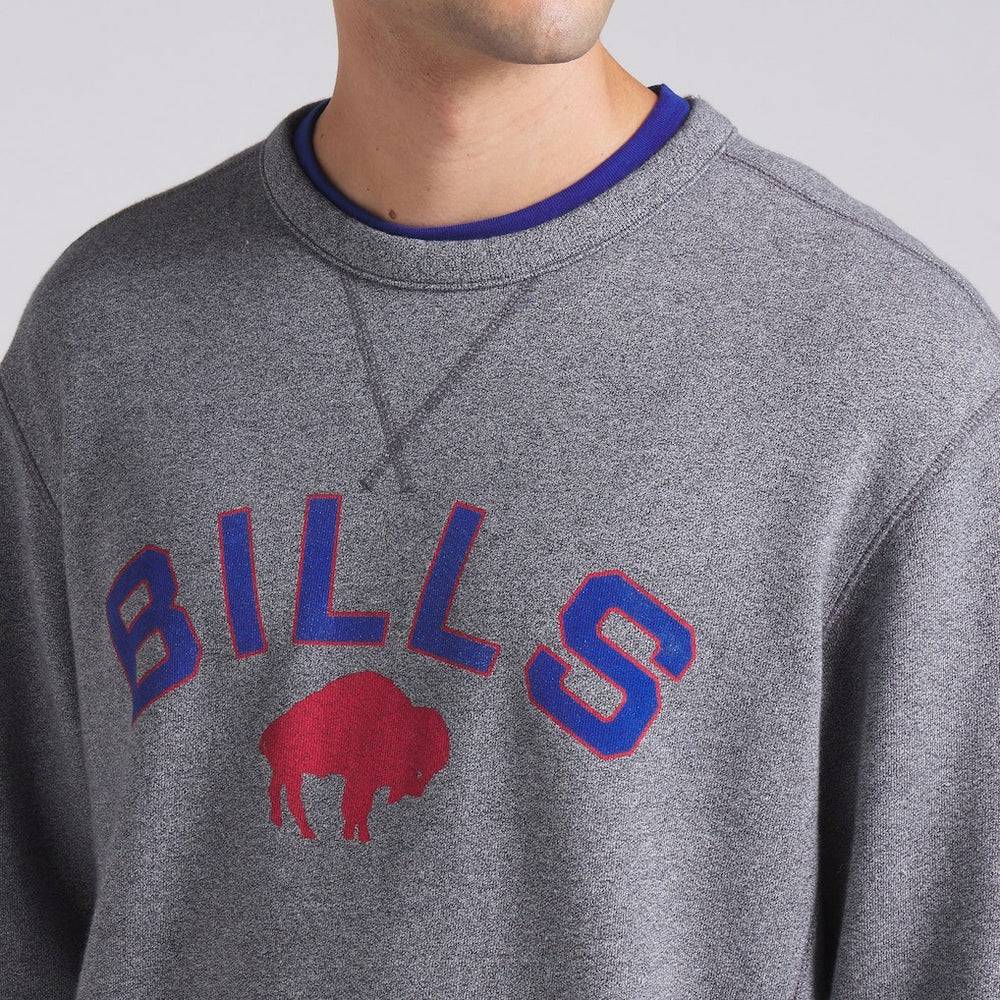 Buffalo Bills Loop Terry Pullover Sweatshirt - Heather Gray - Fanatics