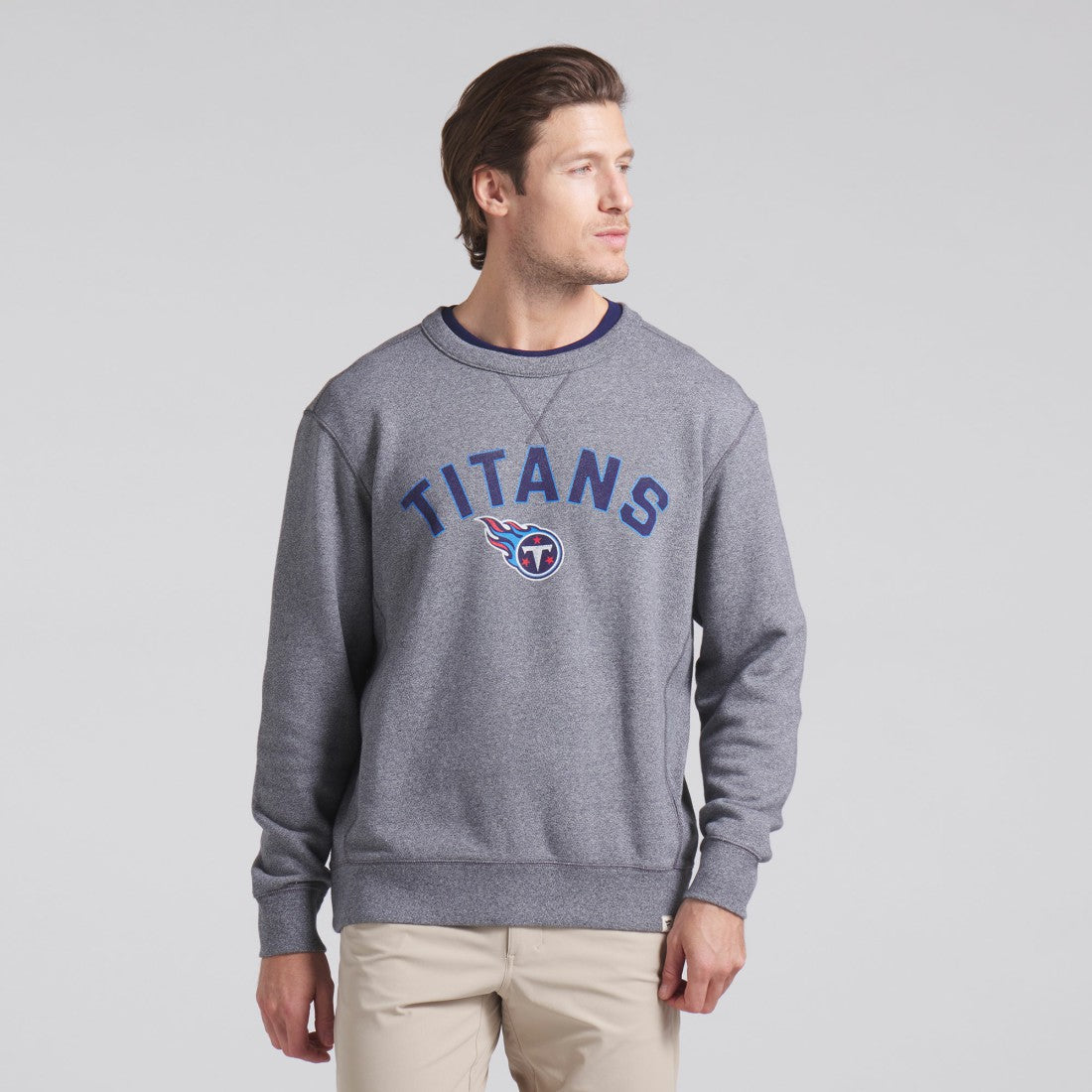 Tennessee Titans Loop Terry Pullover Sweatshirt - Heather Gray - Fanatics