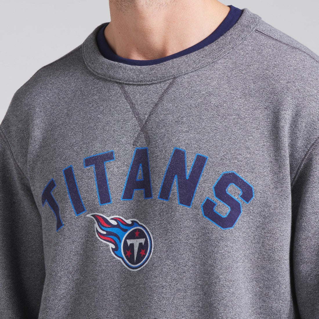 Tennessee Titans Loop Terry Pullover Sweatshirt - Heather Gray - Fanatics