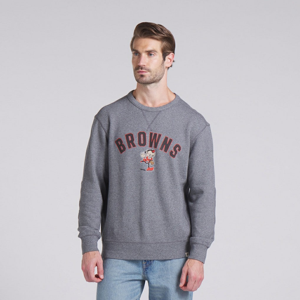 Cleveland Browns Loop Terry Pullover Sweatshirt - Heather Gray - Fanatics