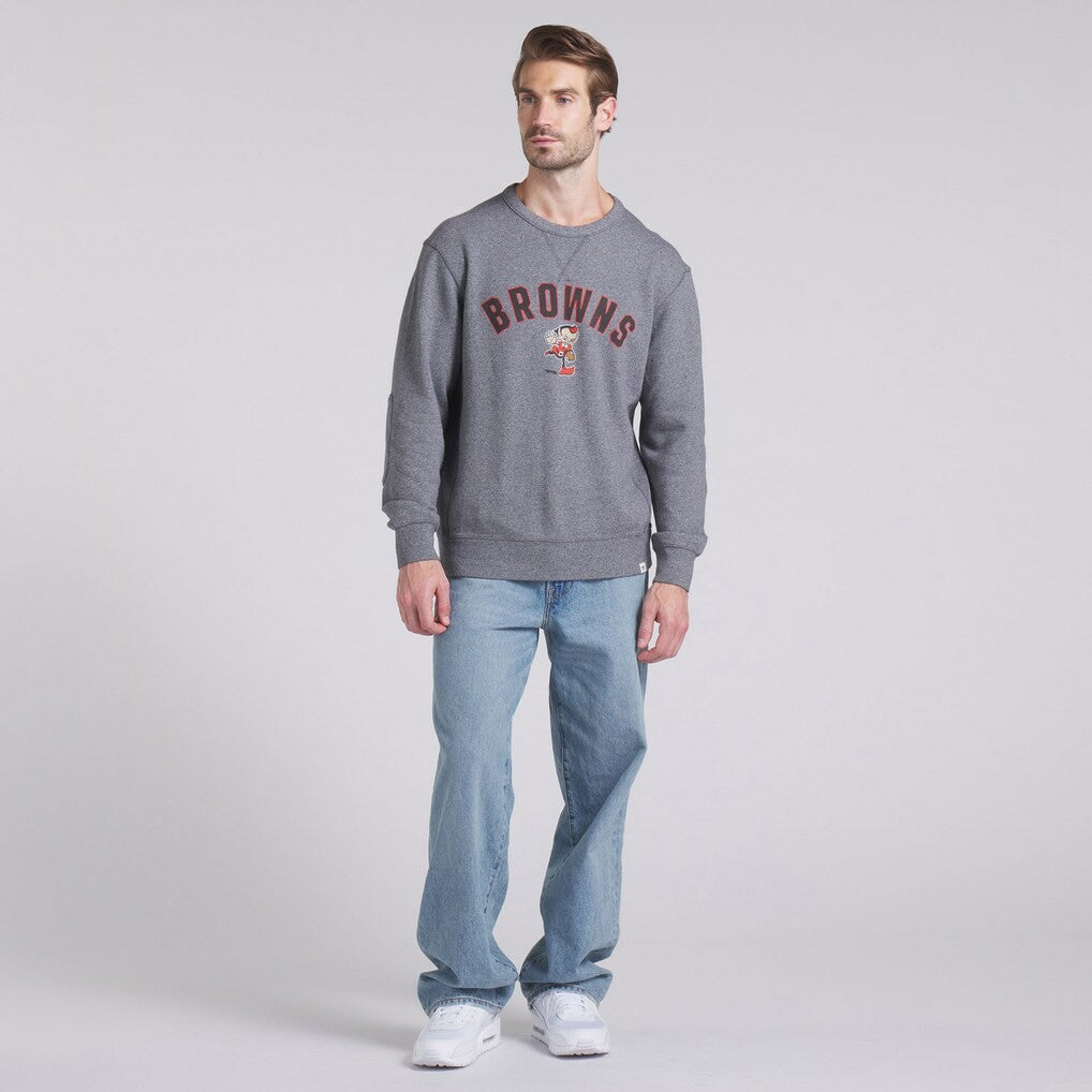 Cleveland Browns Loop Terry Pullover Sweatshirt - Heather Gray - Fanatics