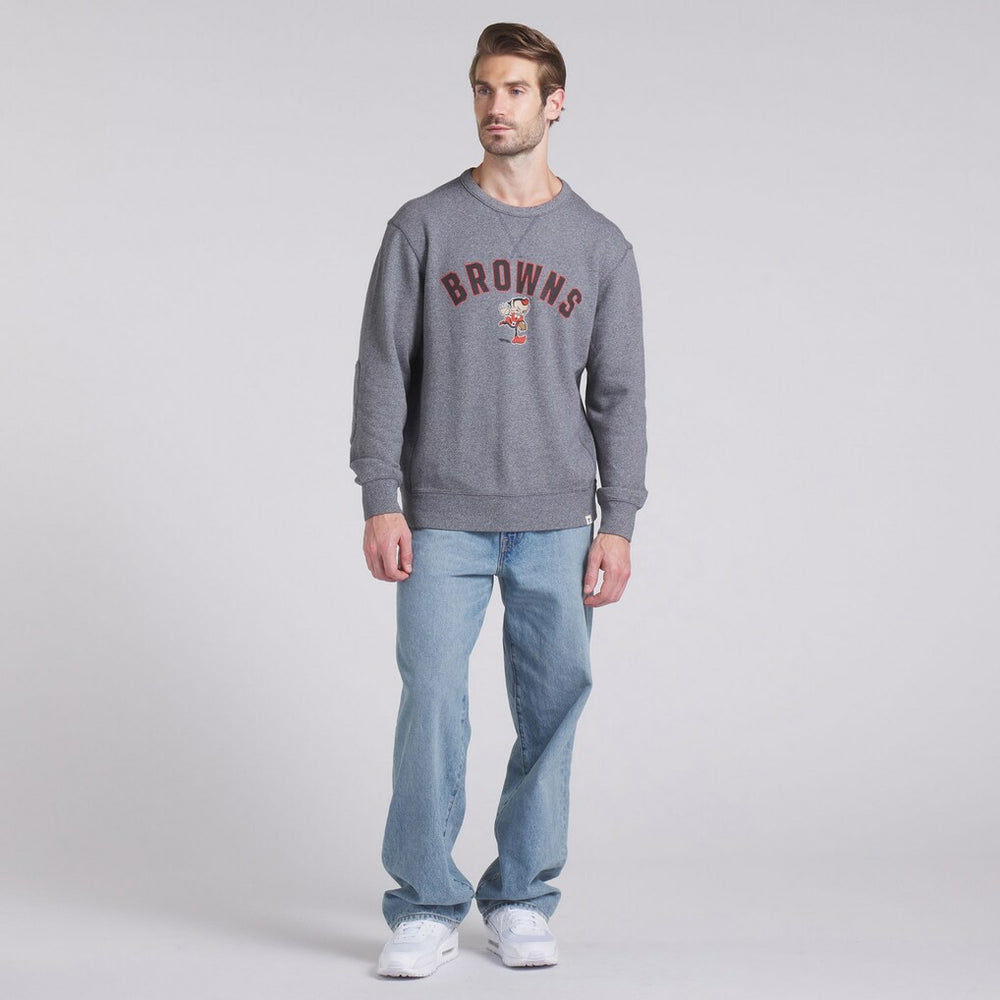 Cleveland Browns Loop Terry Pullover Sweatshirt - Heather Gray - Fanatics