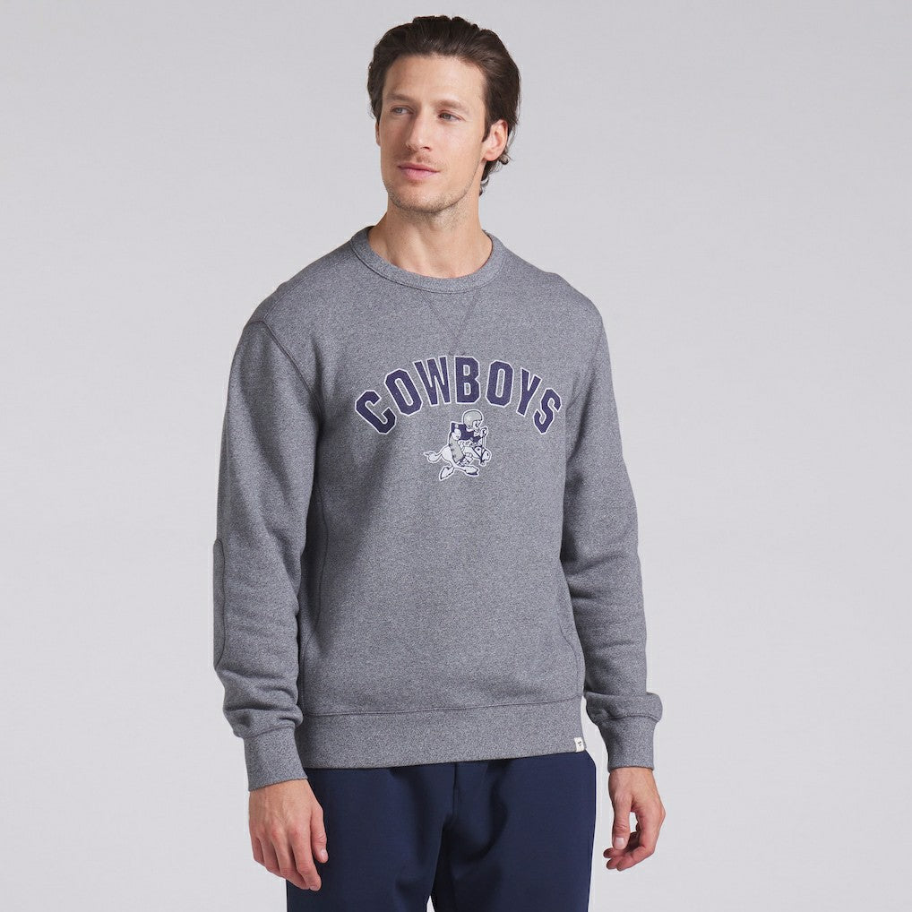 Dallas Cowboys Loop Terry Pullover Sweatshirt - Heather Gray - Fanatics