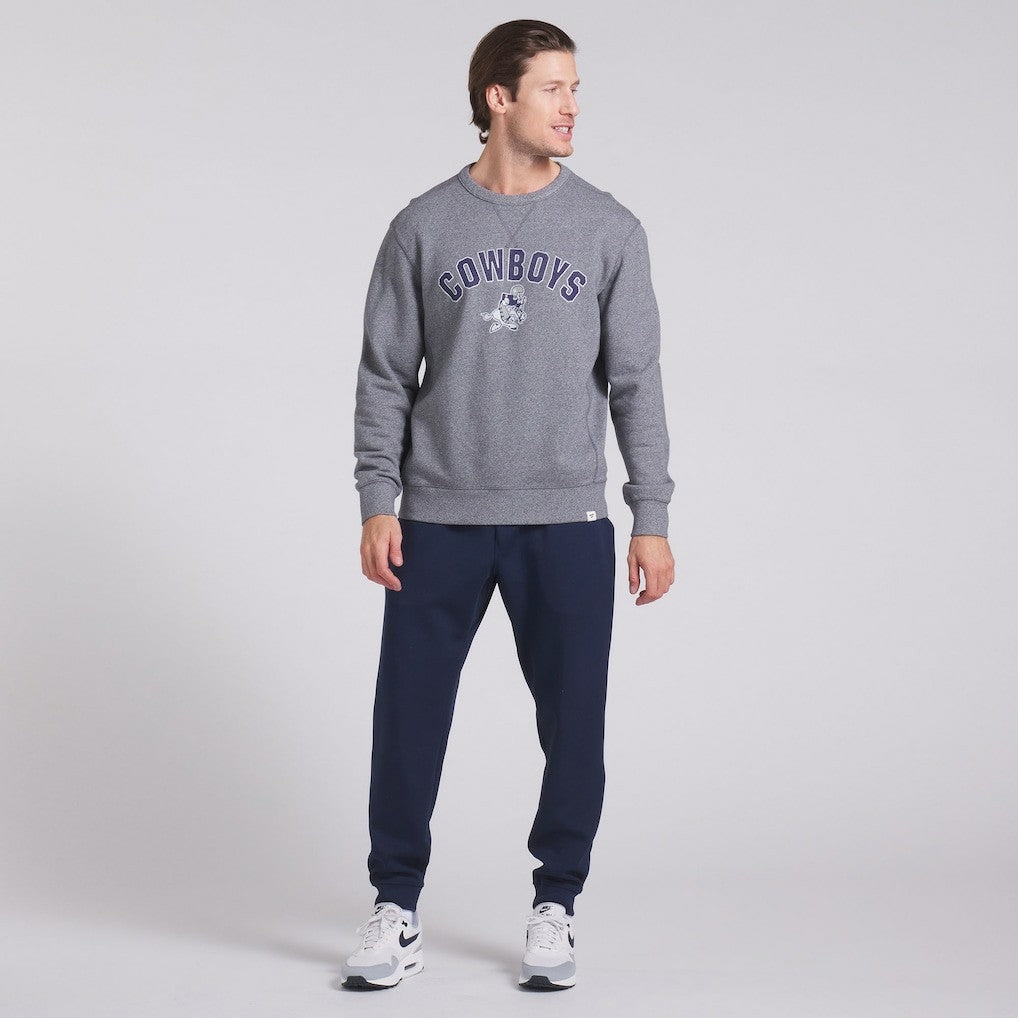 Dallas Cowboys Loop Terry Pullover Sweatshirt - Heather Gray - Fanatics