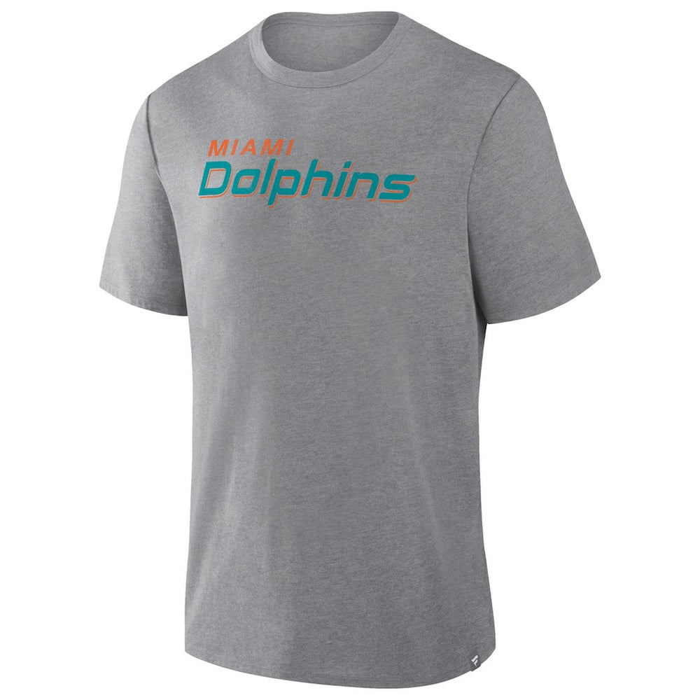 Miami Dolphins Pass Rush Tri-Blend T-Shirt - Heather Gray - Fanatics