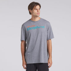 Miami Dolphins Pass Rush Tri-Blend T-Shirt - Heather Gray - Fanatics