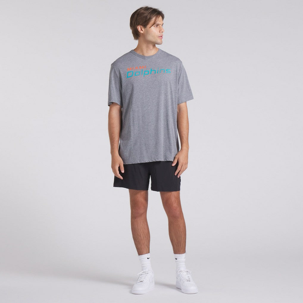 Miami Dolphins Pass Rush Tri-Blend T-Shirt - Heather Gray - Fanatics