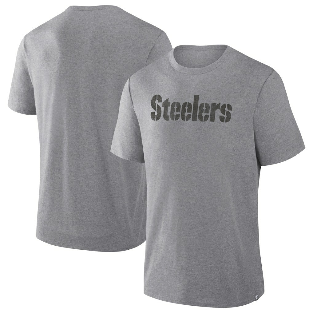 Pittsburgh Steelers Pass Rush Tri-Blend T-Shirt - Heather Gray - Fanatics