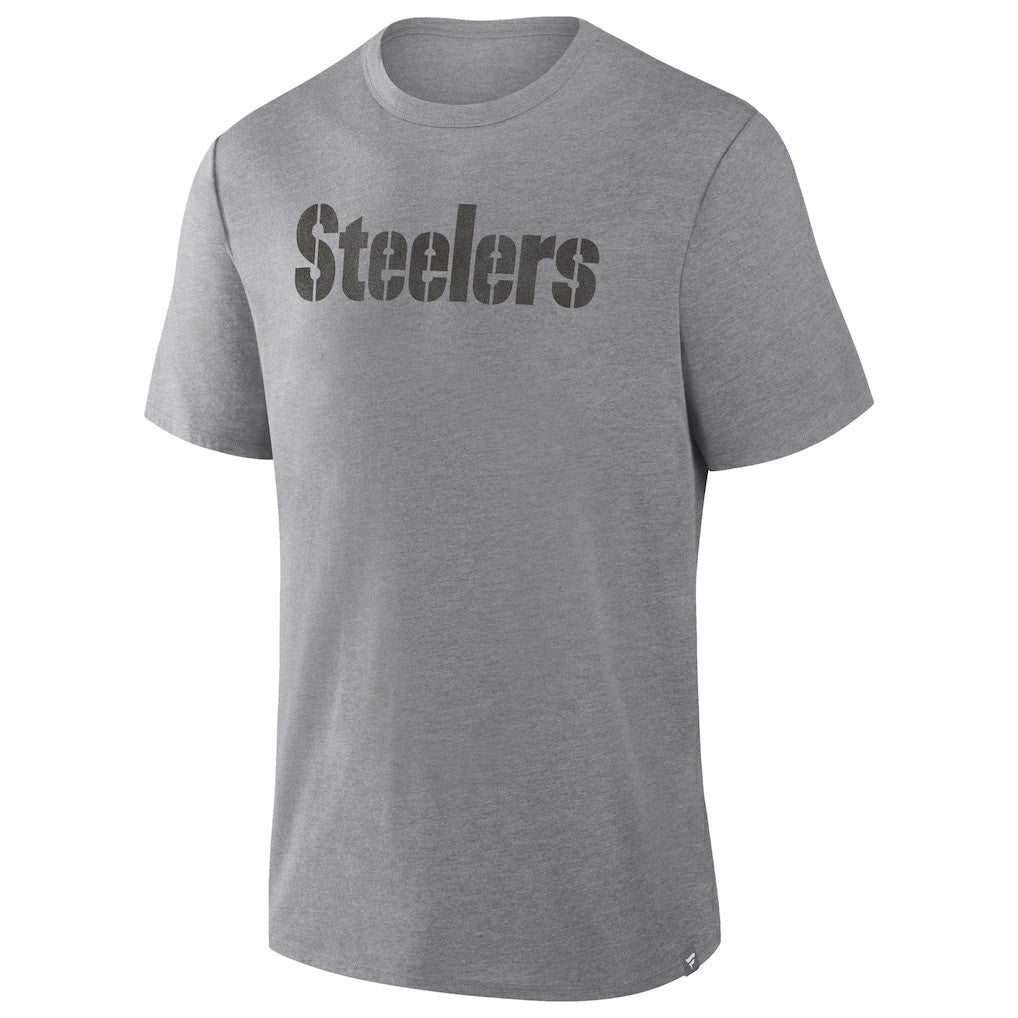 Pittsburgh Steelers Pass Rush Tri-Blend T-Shirt - Heather Gray - Fanatics