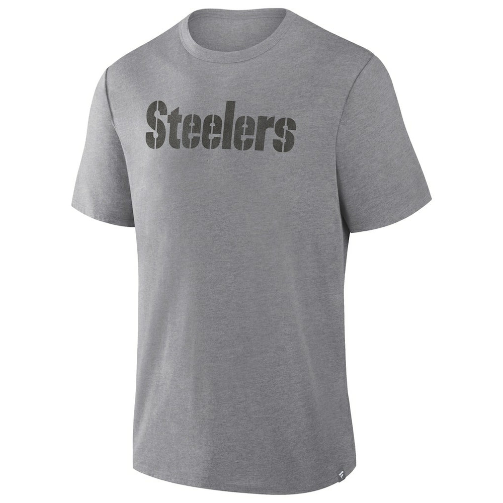 Pittsburgh Steelers Pass Rush Tri-Blend T-Shirt - Heather Gray - Fanatics