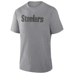 Pittsburgh Steelers Pass Rush Tri-Blend T-Shirt - Heather Gray - Fanatics