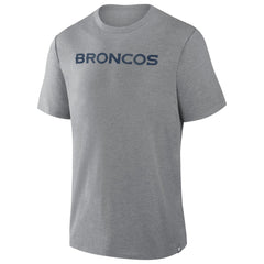 Denver Broncos Pass Rush Tri-Blend T-Shirt - Heather Gray - Fanatics