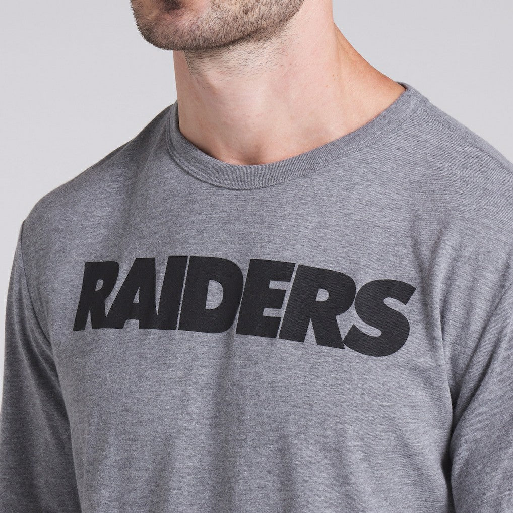 Las Vegas Raiders Pass Rush Tri-Blend T-Shirt - Heather Gray - Fanatics