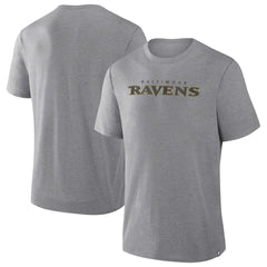 Baltimore Ravens Pass Rush Tri-Blend T-Shirt - Heather Gray - Fanatics
