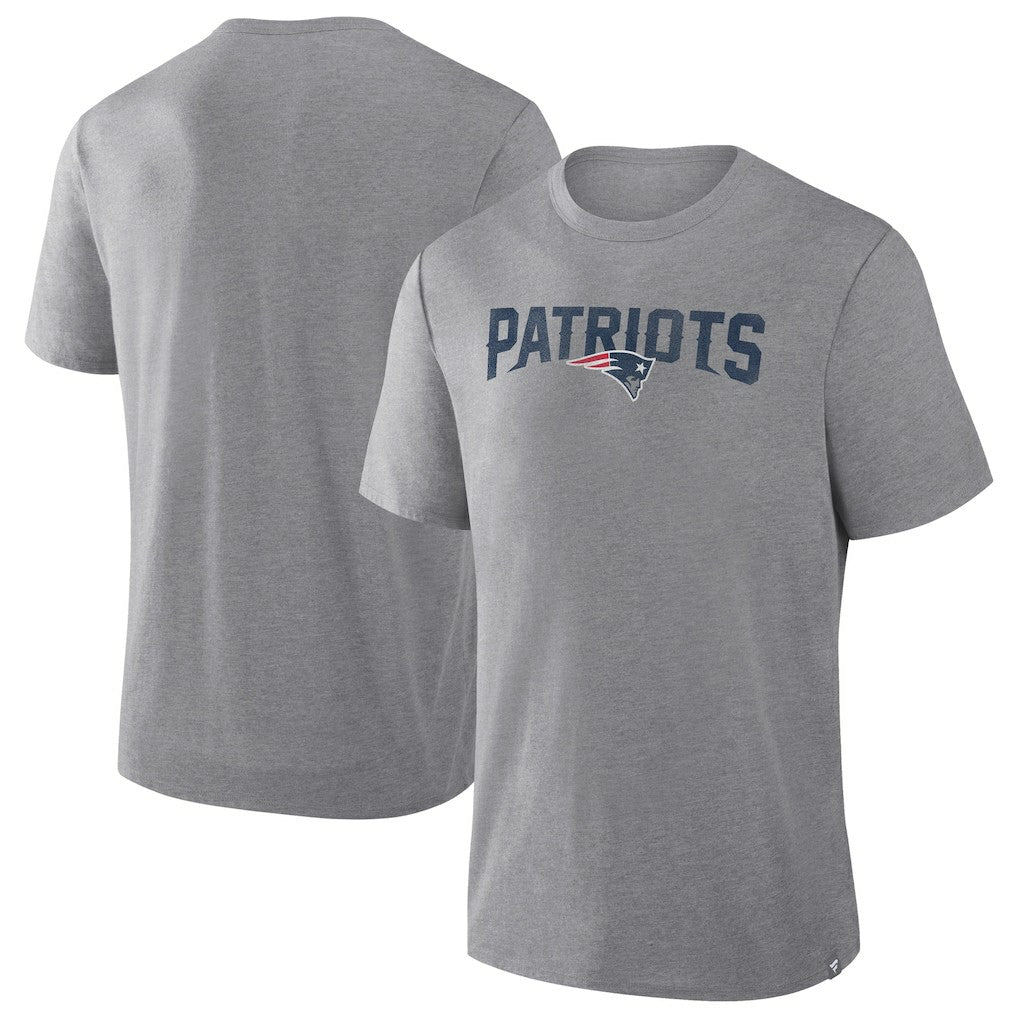 New England Patriots Pass Rush Tri-Blend T-Shirt - Heather Gray - Fanatics