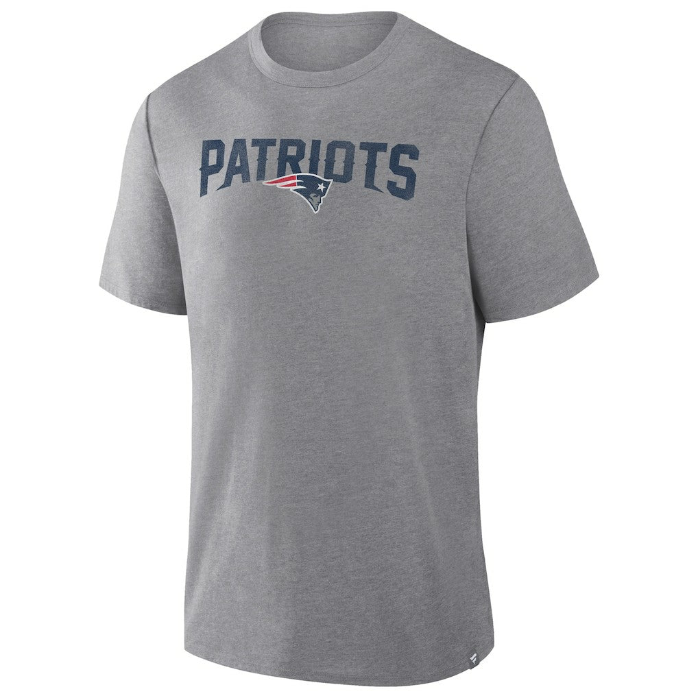 New England Patriots Pass Rush Tri-Blend T-Shirt - Heather Gray - Fanatics
