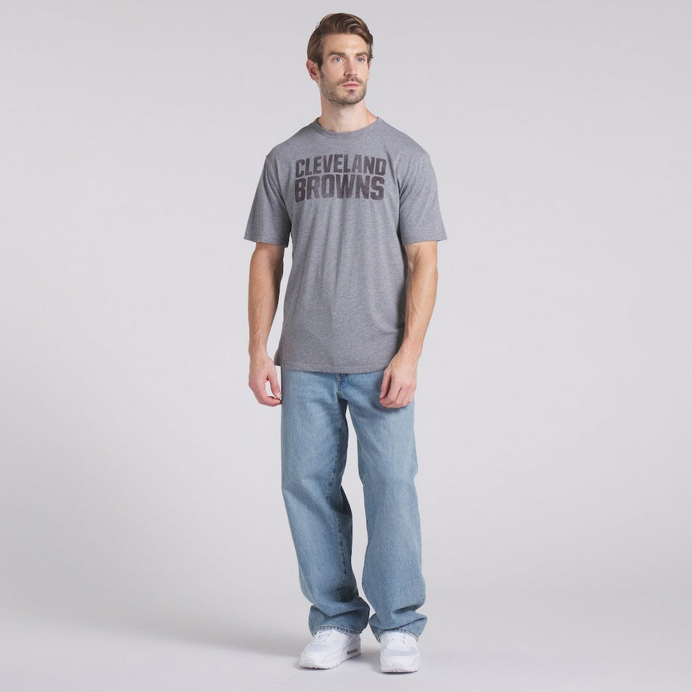 Cleveland Browns Pass Rush Tri-Blend T-Shirt - Heather Gray - Fanatics