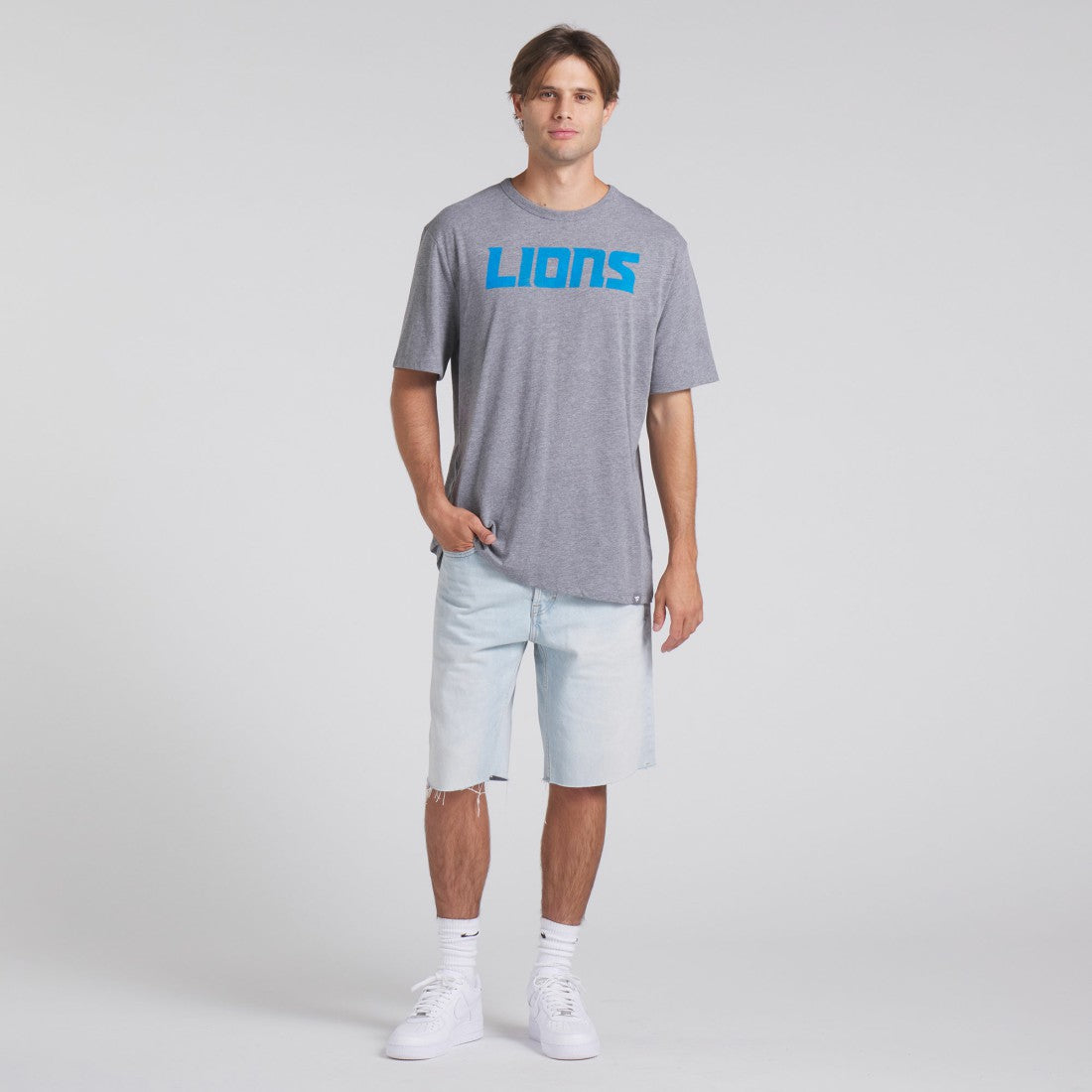 Detroit Lions Pass Rush Tri-Blend T-Shirt - Heather Gray - Fanatics