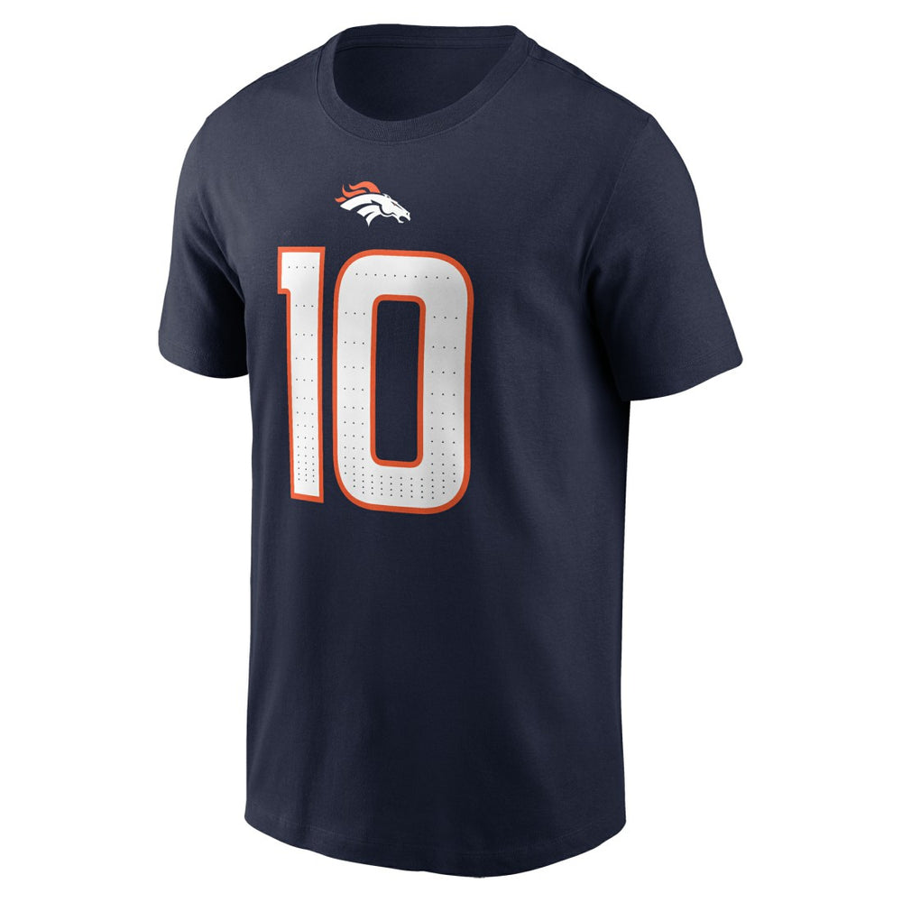 Bo Nix Denver Broncos Player Name & Number T-Shirt - Navy - Nike