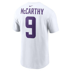 J.J. McCarthy Minnesota Vikings Player Name & Number T-Shirt - White - Nike