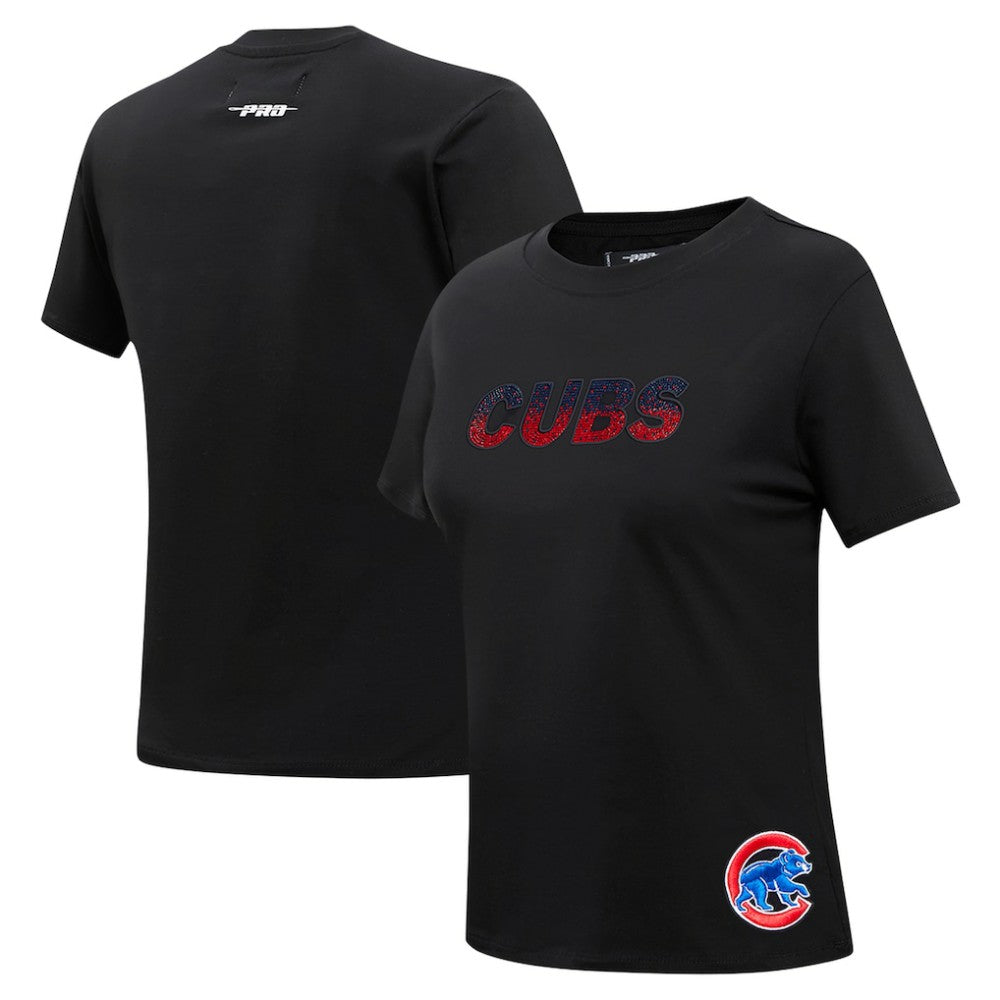 Chicago Cubs Pro Standard Women's Rhinestone Slim Fit T-Shirt Outlet
